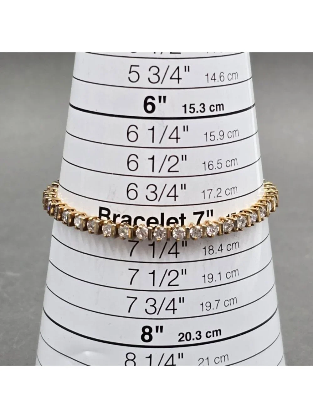 Vermeil Sterling Silver CZ Tennis Bracelet 7" Cubic Zirconia 925 - Picture 11 of 13